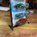 Display Stand + Wall Display Sleeve for 1:64 Scale Vehicles | 5-Car Display for Hot Wheels or Matchbox cars