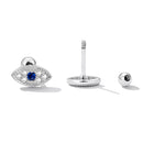 925 Sterling Silver & Pavé Setting CZ Earrings