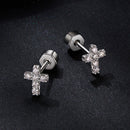 925 Sterling Silver Moissanite Earring 0.7x0.6cm for Women