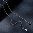 925 Sterling Silver Moissanite Necklace 39cm+5cm Length for Women