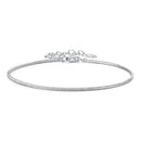 925 Sterling Silver Plated White Gold Adjustable Bracelet for Women