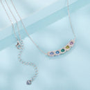 925 Sterling Silver White Gold Plated 40+5cm Necklace with Pavé Setting CZ for Women