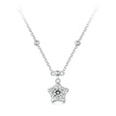 925 Sterling Silver 5mm Moissanite Necklace for Women