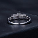 925 Sterling Silver Moissanite Pavé Setting Ring Size 6 for Women