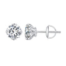 925 Sterling Silver & Moissanite 0.7cm Earrings Style L for Women
