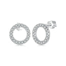 925 Sterling Silver 10mm Moissanite Earrings for Women