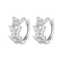 S925 Sterling Silver Earrings with Plated Platinum for Women