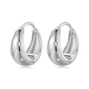925 Sterling Silver Earrings with CZ in White Gold Plating - Stylish Design for Women