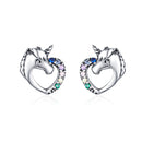 925 Sterling Silver Earrings with Oxidized Finish and Pavé Setting