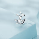 S925 Sterling Silver Earrings with Pavé Setting and CZ