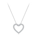 S925 Sterling Silver Necklace with Moissanite, 400mm + 50mm, Platinum Plated, Women