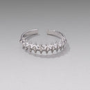 925 Sterling Silver + Plated White Gold 0.24cm Ring for Women