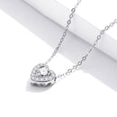 925 Sterling Silver Adjustable Cubic Zirconia Pendant Necklace for Women