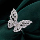 925 Sterling Silver White Gold Plated 1.9mm CZ Pavé Setting Ring Size 7 for Women