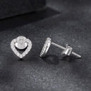 925 Sterling Silver Moissanite 0.10 Carat Earrings for Women