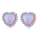 925 Sterling Silver Translucent Opal Earrings for Women
