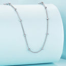925 Sterling Silver Plated Platinum 45cm Necklace for Women