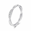 925 Sterling Silver Moissanite Ring with 0.15-0.2cm Gems for Women - Size 6