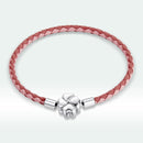 925 Sterling Silver Oxidized Leather Bracelet 17cm for Men