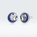 925 Sterling Silver Oxidized CZ Pavé Earrings