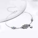 925 Sterling Silver Bracelet 21cm Long with 1.0*1.7cm Charms for Women