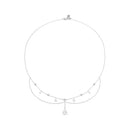 925 Sterling Silver 400mm CZ Pavé Setting Necklace for Women