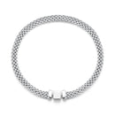 925 Sterling Silver Plated Platinum 17.0 Size Bracelet for Women