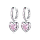 925 Sterling Silver Pavé Setting CZ Earrings for Women