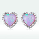925 Sterling Silver Translucent Opal Earrings for Women