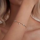 925 Sterling Silver & Plated White Gold CZ Bracelet