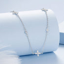 925 Sterling Silver White Gold Plated CZ Pendant Necklace for Women