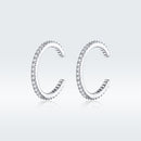 925 Sterling Silver Earrings with Pavé Set CZ