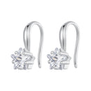 925 Sterling Silver Earrings with Pave Setting CZ 12*5mm for Women
