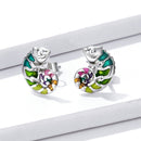 S925 Sterling Silver Enamel Earrings for Women