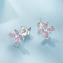 925 Sterling Silver Earrings with Enamel Process for Women
