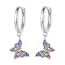925 Sterling Silver Earrings with Pavé Setting CZ, 2.3*0.95cm, for Women