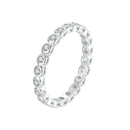 925 Sterling Silver 2mm Moissanite Ring Size 7 for Women