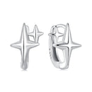 925 Sterling Silver Earrings with White Gold Plating, Size 1.2*0.9cm for Women