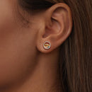 925 Sterling Silver Earrings with CZ in White Gold Plated for Women