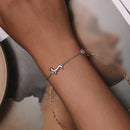 925 Sterling Silver Plated Platinum 150mm+60mm Bracelet for Women