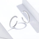 925 Sterling Silver Earrings with Pavé Set CZ