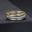 925 Sterling Silver Moissanite Ring 0.005ct Size 6 for Women