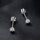925 Sterling Silver 0.5 Carat Moissanite Earrings for Women