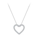 S925 Sterling Silver Necklace with Moissanite, 400mm + 50mm, Platinum Plated, Women