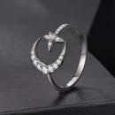 925 Sterling Silver Moissanite 0.25cm White Gold Plated Ring - Size E for Women