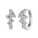 925 Sterling Silver Earrings with CZ White Gold Plating