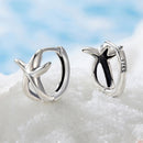 925 Sterling Silver Oxidized Silver Earrings 1.2*1.5cm for Women