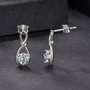 925 Sterling Silver 0.5 Carat Moissanite Earrings for Women