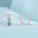 925 Sterling Silver Enamel White Gold Plated Earrings for Women