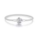 925 Sterling Silver Bracelet with Oxidized Finish and CZ 17.0 cm